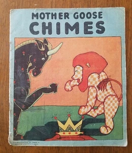 MOTHER GOOSE CHIMES, 1929 Saalfield Publishing Color Illustrations - Picture 1 of 3