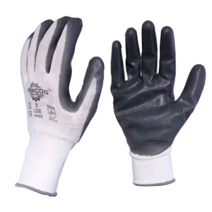 Grey Nitrile Gloves General Purpose Safety Grip Light Duty Washable Small - 2XL - Picture 1 of 4