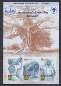 Gambia World Scout Jamboree Tailandia 2002 m/s 3 IMPERF - Imagen 1 de 1
