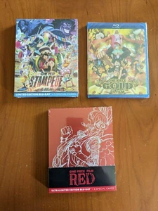 One Piece Stempede Gold E Red In Blu Ray E steelbook Sigillati - Foto 1 di 2