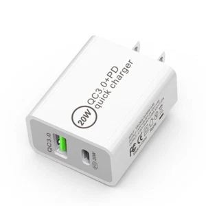 20W iPhone Fast Charging Head (US Plug), Compatible with iPhone 12-15 & iPad - Picture 1 of 13
