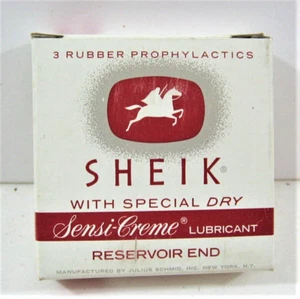 Vintage Sheik Old Full Condom Pack Julius Schmid New York NY Old Store Stock - Picture 1 of 2