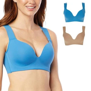 Rhonda Shear 2-pack “Curvology Technology” Plunge Bra 782-137,Size 1X - Picture 1 of 5