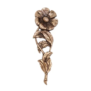 Flor de bronce relieve adorno lápida tumba pared urna - Imagen 1 de 1