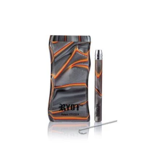 RYOT Acrylic Magnetic Dugout Box w Matching One Hitter Taster LARGE RED & BLACK - Foto 1 di 3