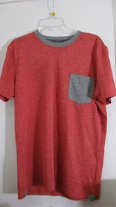 FISSION Red with Gray SHORT SLEEVE T SHIRT TEE~ Men's Medium - Picture 1 of 2