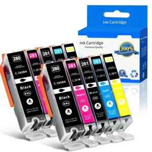 10 Pack PGI-280XXL CLI-281XXL Ink Cartridges Replacement for Canon Pixma TS8320 - Bild 1 von 10