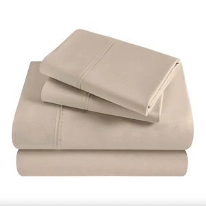6 Pc Full Tan Egyptian Cotton 300TC Bed Sheet Set Deep Pocket Soft Sheets NEW - Picture 1 of 2