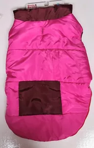 Boots & Barkley Medium Hund rosa & weinrot gefütterte Weste Jacke - Bild 1 von 4