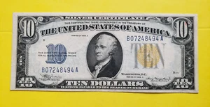1934A $10 Silver Certificate North Africa WWII Emergency Issue - Picture 1 of 4