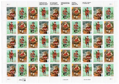 Scott #3007a (3004-07) Santa & Boy Sheet Of 50 Stamps - MNH - Image 1 of 2