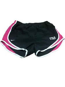 Nike Dri-Fit Shorts Women's size M Black pink  Lined Running Shorts - Picture 1 of 6