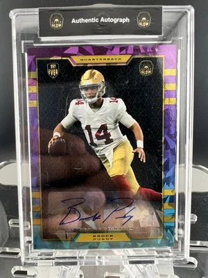 BROCK PURDY 2022 Super Glow Rainbow Cracked Ice Rookie/Autograph # 2/5 SEALED - Image 1 of 4