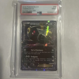 2016 Pokemon Umbreon EX 55/124 PSA 9 XY Fates Collide - Picture 1 of 2