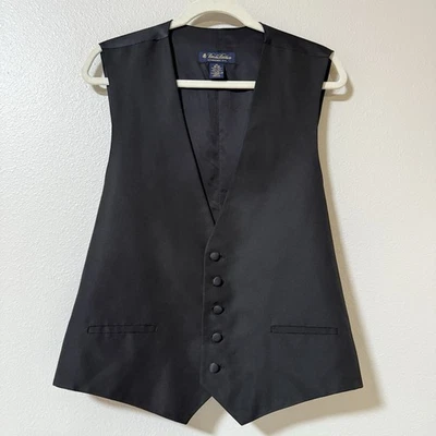 Chaleco Brooks Brothers Hombre Talla XL (46-48) 100% Seda Negro Formal  Foto 1 de 4