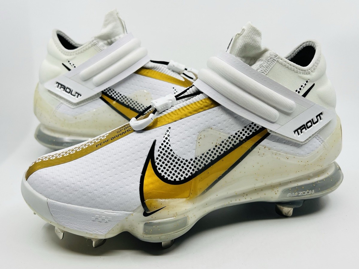 Nike Force Zoom Trout 7 Pro White Metallic Gold for Sale Nike Force Zoom Trout 7 Pro White Metallic Gold for Sale