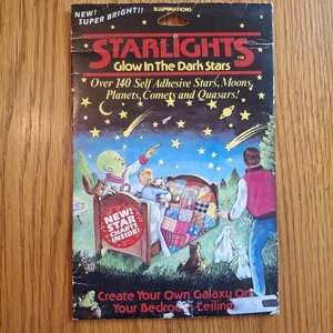Pegatinas Starlight Brilla en la Oscuridad Star de Colección Nuevo de Lote Antiguo 1987 - Imagen 1 de 10