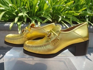 Gucci VEGAS Leather Square Toe Classic Horsebit Loafers "Old Gold" Italian 37,5 - Bild 1 von 19
