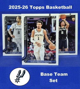 Juego (12) cartas del equipo base Topps Flagship San Antonio Spurs 2025-26 - Imagen 1 de 13