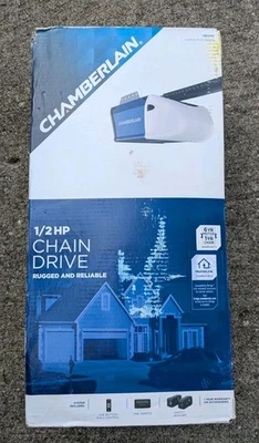 New HD210 Chamberlain Garage Door Opener 1/2HP Chain Drive w/Remote - Image 1 of 3