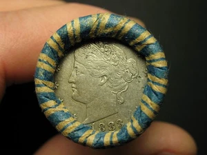 🔥ESTATE SALE 40ct LIBERTY V NICKEL ROLL AU UNCIRCULATED 1883 END COIN LOT 2 - Picture 1 of 2