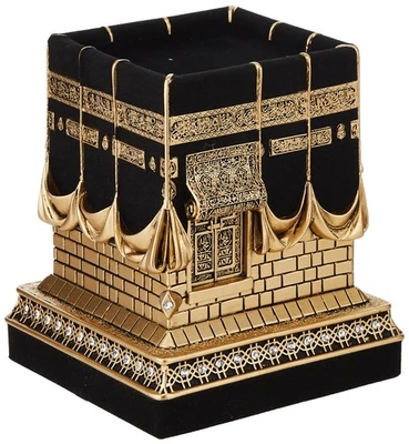 Home Table Decor Kaba Replica Model Showpiece Bookend Eid Gift (Large, Gold) - Image 1 of 4