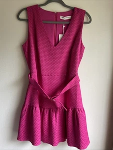 Amanda Uprichard Kleid Medium Rosa Neu mit Etikett Ärmellos Gürtel 033 - Bild 1 von 6