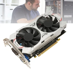 Game Graphics Card 4GB DDR5 128bit High Speed Quiet Dual Cooling Fan Gaming Grap - Picture 1 of 12