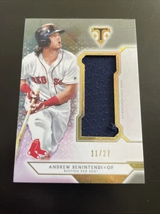 2018 Topps Triple Threads Jumbo Relics Andrew Benintendi #SJR-AB2/27 negro - Imagen 1 de 3