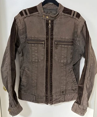 Chaqueta de Motociclista Guess Marrón Envejecida Talla M Rara De Colección Y2K Foto 1 de 4
