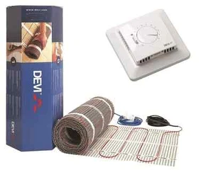 DEVI Danfoss DEVImat DSVF 150 Fußbodenheizung Dünnbett SET mit Devireg 530 - Bild 1 von 4