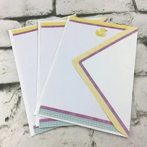 Duck Themed Baby Shower Blank Invitations Printable Cards W/Envelopes Lot Of 3  - Picture 1 of 5