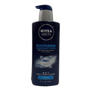 Nivea Men Express Absorption Revitalizing Lotion 24hr+ Moisture Hydra IQ 21 oz - Picture 1 of 8
