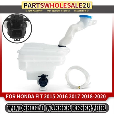 Nuevo depósito de lavadora de parabrisas con tapa y bomba para Honda Fit 2015 2016 2017-2020 Foto 1 de 4