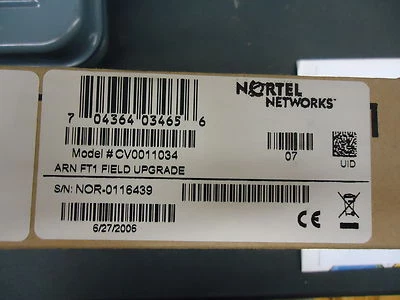 CV0011034 NORTEL NETWORKS ARN FT1 FIELD UPGRADE BRAND NEW! Foto 1 de 4