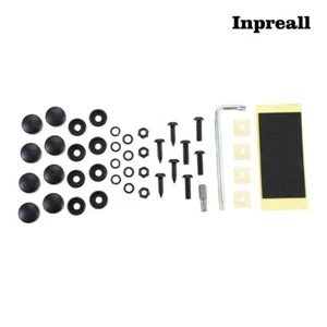 Kit de sujetadores de tornillos de matrícula negros Inpreall antirrobo M6 a prueba de manipulaciones - Imagen 1 de 10