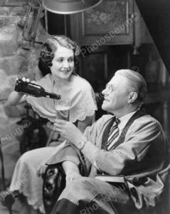 Classy Couple Share A Beer 1950s 8x10 Reprint Of Old Photo - Picture 1 of 1