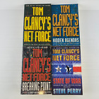 TOM CLANCY NET FORCE x 4 books PAPERBACK - STATE OF WAR, HIDDEN AGENDAS, BREAKIN
