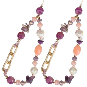 2 Pcs Mobile Phone Chain Cellphone Wrist Strap Lanyard Natural Stone - Zdjęcie 1 z 11