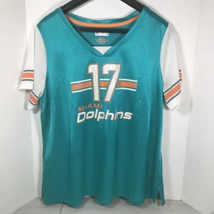Women's Miami Dolphins Ryan Tannehill #17 Jersey NFL M Sequin Aqua & Orange - Picture 1 of 6