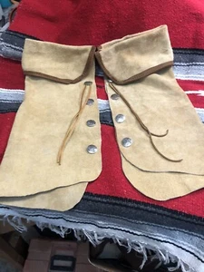Western Bota’s Half Leggings Leather Handmade - Picture 1 of 6