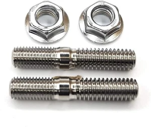 Stainless Steel Exhaust Stud Kit With Flange Nuts Fit GY6 Scooters ATVs Go Karts - Picture 1 of 4