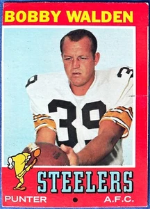 1971 Topps BOBBY WALDEN #102, PITTSBURGH STEELERS - Picture 1 of 2