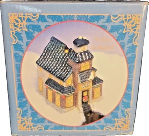 Giftco, Inc Brand Holiday Ceramic Village School House Christmas Candle Holder - Picture 1 of 9