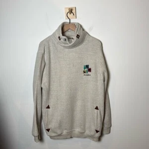 Sudadera Larga Vintage Renegade Alaska Bordada Vida Silvestre Cuello Simulado Para Mujer XL - Imagen 1 de 13