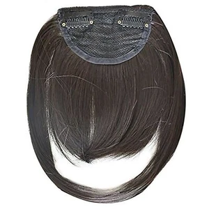 Stylish Hair Accessory Synthetic Fringe Bangs Extension Color Black For Girls - Picture 1 of 7