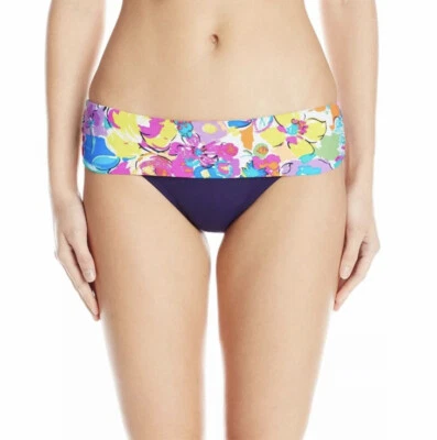 Anne Cole 签名女式明亮时髦比基尼下装海军蓝全新 S 2 4 — 第 1/4 张图片