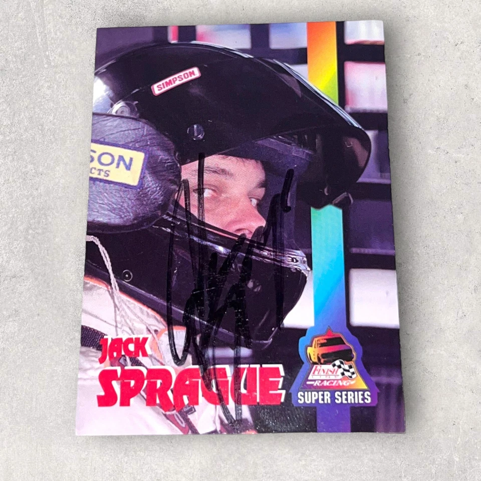Jack Sprague VINTAGE 1995 FINISH LINE TRUCK SERIES #39 autographed NASCAR card - Image 1 of 1