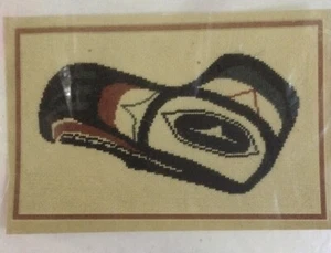 Vintage Sitka Stitches Alaska Hawk Tribal Kreuzstich Nadelspitze MUSTER 1983 - Bild 1 von 6