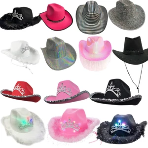 Unisex Cowboy Hats for Adults – Festival, Party & Costume Hats with Glitter - Picture 1 of 74